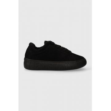 Tommy Jeans sneakers din piele intoarsă TOMMY JEANS NEW CUPSOLE LEAT WL culoarea negru, EN0EN02274