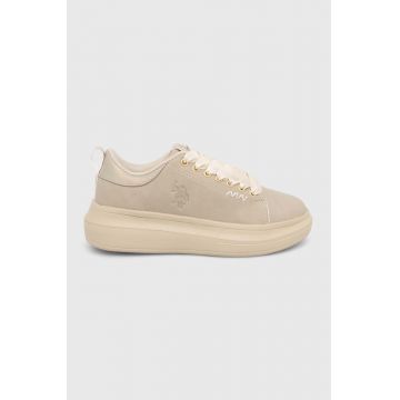U.S. Polo Assn. sneakers pentru copii culoarea bej