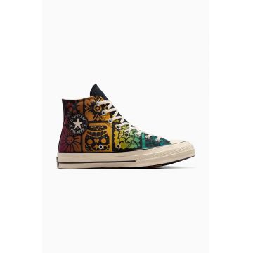 Converse tenisi Chuck 70 Dia de Muertos femei, culoarea negru, A07985C