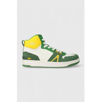 Lacoste sneakers din piele L001 Leather Colorblock High-Top culoarea verde, 45SMA0027