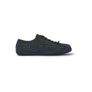 Pantofi casual de piele cu garnituri contrastante Twins - Gri inchis