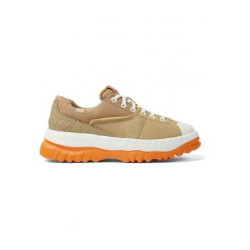 Pantofi sport cu aspect masiv si detalii de piele intoarsa Teix 599 - Alb/Bej