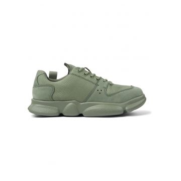 Pantofi sport cu garnituri din piele nabuc Karst 1195