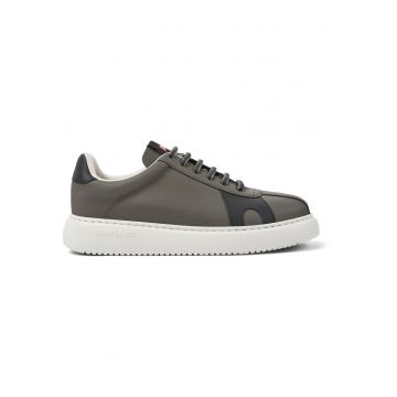 Pantofi sport cu garnituri din piele Runner K21 1199 - Negru/Gri inchis