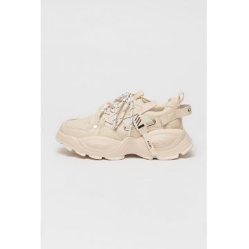 Pantofi sport de piele cu aspect masiv