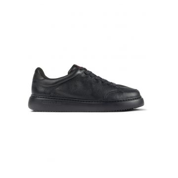 Pantofi sport din piele cu detalii logo Runner K21 8745 - Negru
