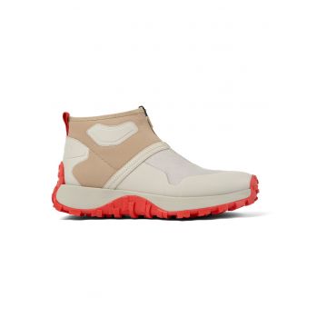 Pantofi sport mid-high cu fermoar Drift Trail 1461 - Gri/Bej