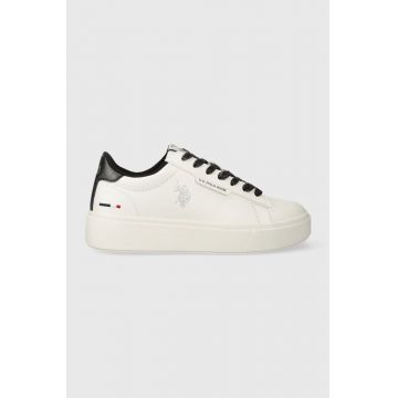 U.S. Polo Assn. sneakers ASHLEY culoarea alb, ASHLEY001W/CYN1