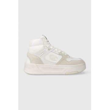 Champion sneakers din piele Z80 HI PLATFORM SL Mid culoarea alb