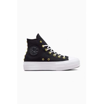 Converse teniși Chuck Taylor All Star Lift femei, culoarea negru, A05453C