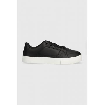 Tommy Jeans sneakers din piele TJM VULCANIZED FOXING FLAG culoarea negru, EM0EM01313