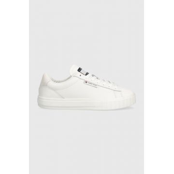 Tommy Jeans sneakers TJW CUPSOLE SNEAKER ESS culoarea alb, EN0EN02508