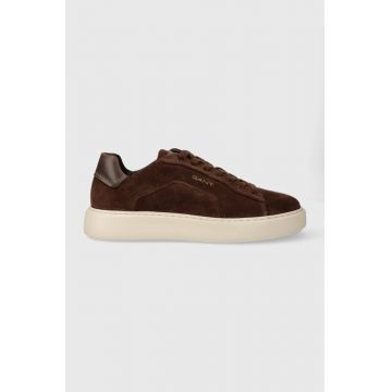 Gant sneakers din piele intoarsă Zonick culoarea maro, 27633230.G42