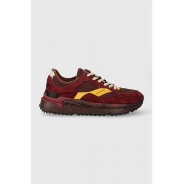 Gant sneakers Zupimo culoarea bordo, 27637233.G512