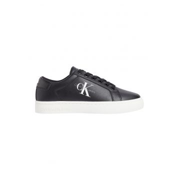 Pantofi sport low-cut de piele si piele ecologica