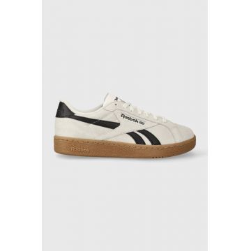 Reebok sneakers din piele intoarsă culoarea gri