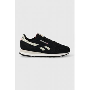 Reebok sneakers din piele intoarsă culoarea negru