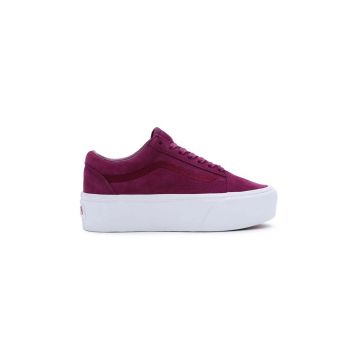 Vans tenisi din piele intoarsa Old Skool Stackform culoarea violet, VN0009PZDRV1