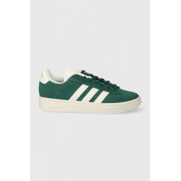 adidas sneakers din piele intoarsă GRAND COURT culoarea verde