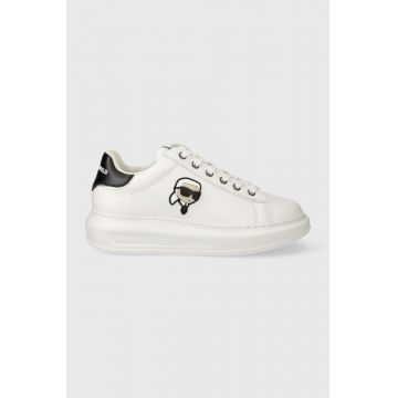 Karl Lagerfeld sneakers din piele KAPRI culoarea alb, KL62530N