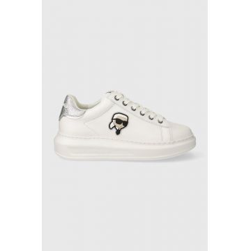 Karl Lagerfeld sneakers din piele KAPRI culoarea alb, KL62530N