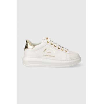 Karl Lagerfeld sneakers din piele KAPRI culoarea alb, KL62538