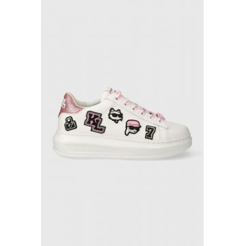 Karl Lagerfeld sneakers din piele KAPRI culoarea alb, KL62574