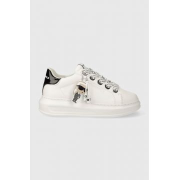 Karl Lagerfeld sneakers din piele KAPRI culoarea alb, KL62576N