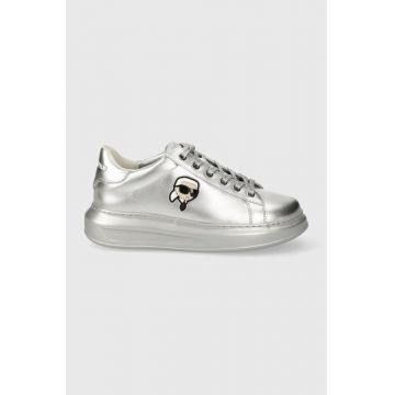 Karl Lagerfeld sneakers din piele KAPRI culoarea argintiu, KL62531M