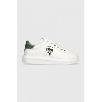 Karl Lagerfeld sneakers din piele KAPRI MENS culoarea alb, KL52533N
