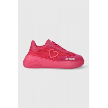 Love Moschino sneakers culoarea roz, JA15415G1IIY960B