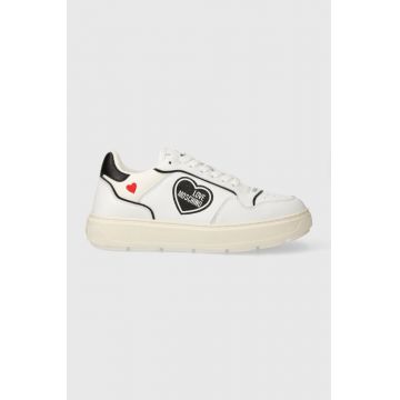 Love Moschino sneakers din piele culoarea alb JA15204G1IJC290A