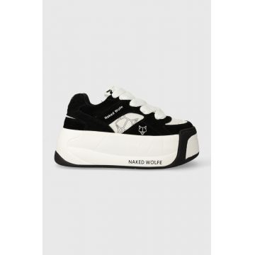 Naked Wolfe sneakers din piele intoarsă Snatch culoarea negru