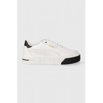 Puma sneakers din piele Cali Court Lth Wns culoarea alb 393802