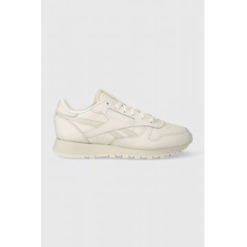 Reebok sneakers din piele Classic Leather culoarea bej