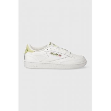 Reebok sneakers din piele Club C 85 culoarea alb