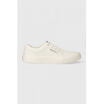 Tommy Jeans sneakers TJM VULC. SKATE DERBY ESS culoarea alb, EM0EM01400