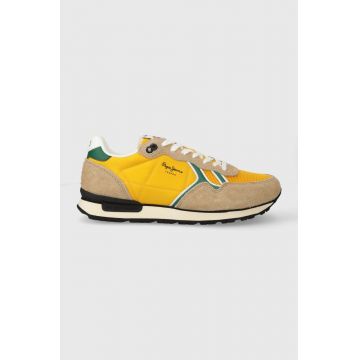 Pepe Jeans sneakers PMS31046 culoarea galben, BRIT FUN M
