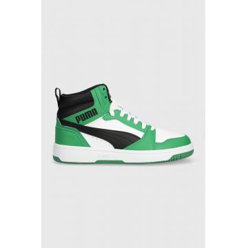 Puma sneakers pentru copii Rebound V6 Mid Jr culoarea verde