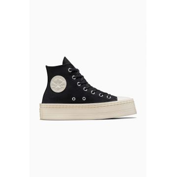 Converse teniși Chuck Taylor All Star Modern Lift femei, culoarea negru, A06141C