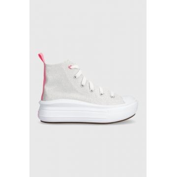 Converse tenisi copii culoarea argintiu