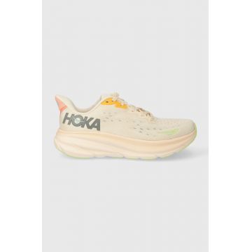 Hoka One One pantofi de alergat Clifton 9 culoarea bej