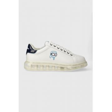 Karl Lagerfeld sneakers din piele KAPRI KUSHION culoarea alb, KL52634