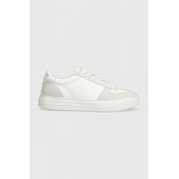 Karl Lagerfeld sneakers din piele T/KAP culoarea alb, KL51424