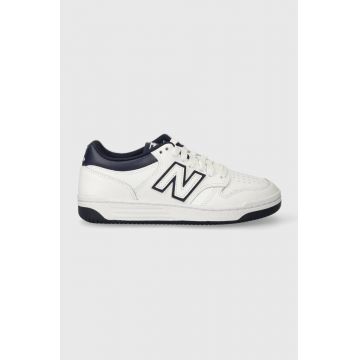 New Balance sneakers BB480LWN culoarea alb