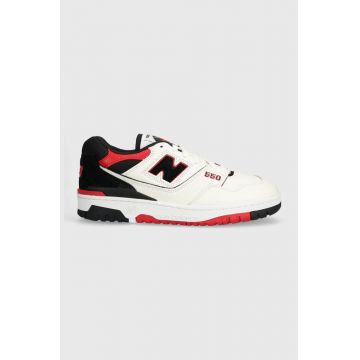 New Balance sneakers din piele 550 culoarea alb, BB550STR