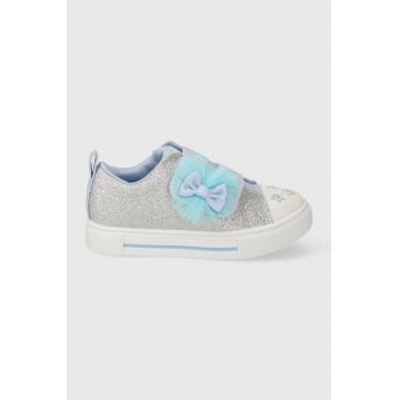 Skechers tenisi copii TWINKLE SPARKS GLITTER GEMS culoarea argintiu