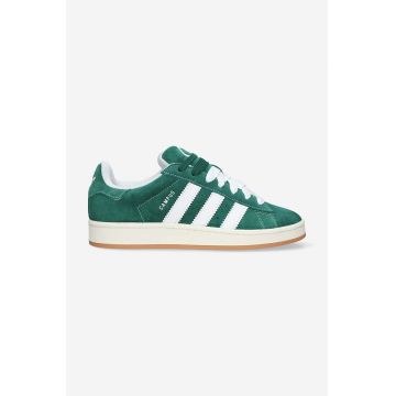 adidas Originals sneakers din piele întoarsă Campus 00s culoarea verde H03472