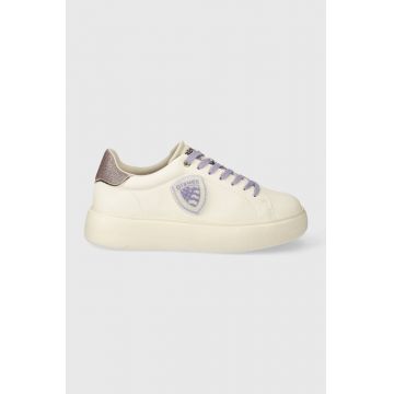 Blauer sneakers din piele VENUS culoarea alb, S4VENUS01.RIL