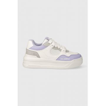 Karl Lagerfeld sneakers din piele KREW MAX KL culoarea alb, KL63323